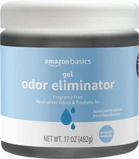 Amazon Basics Gel Odor Eliminator, Charcoal, 1.06 17 Ounce (Pack of 1), Black 