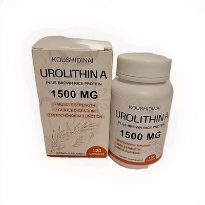 Urolithin A  1500MG Plus Brown Rice Protein. 120caps.Seal Exp.12/27 