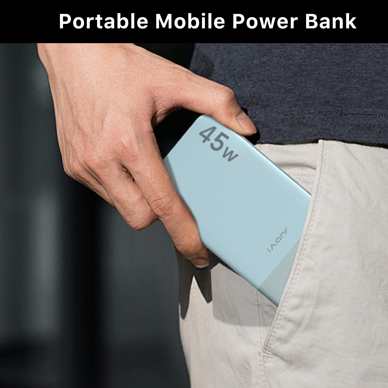 Power Bank 20000mAh 45W PD3.0 Charger External Battery Backup For Mobile Phone