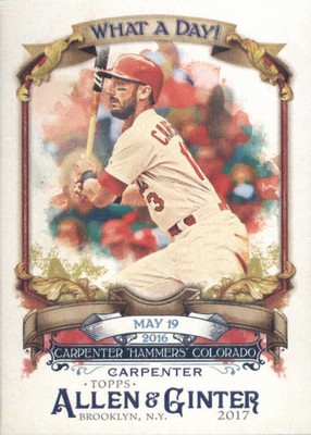 2017 Topps Allen and Ginter STANDARD Sized Baseball Insert Cards Pick From List