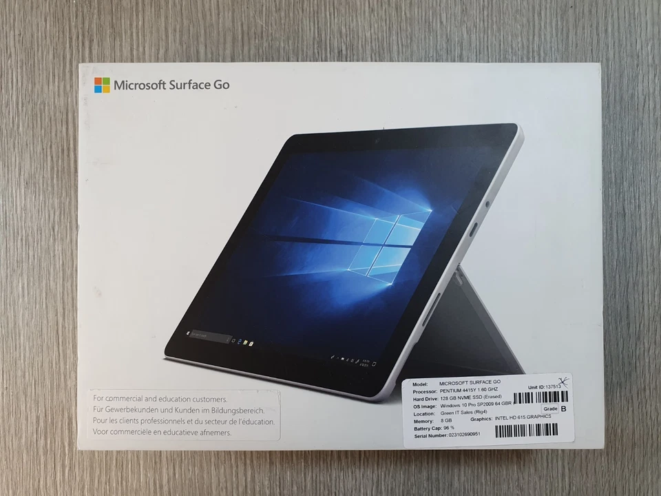Microsoft Surface GO 10" Pentium 4415Y 8GB RAM 128GB NVMe Grade B EB3007 - Image 4 of 4