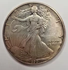 1990 WALKING LIBERTY AMERICAN EAGLE 1 OZ FINE SILVER DOLLAR COIN $1 #J90D
