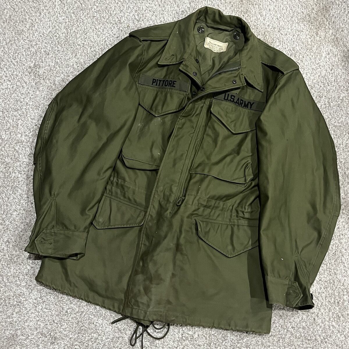 US Army Jacket Small M 1961 Vietnam Field OG 107 Olive Green US Army Jacket Small M 1961 Vietnam Field OG 107 Olive Green