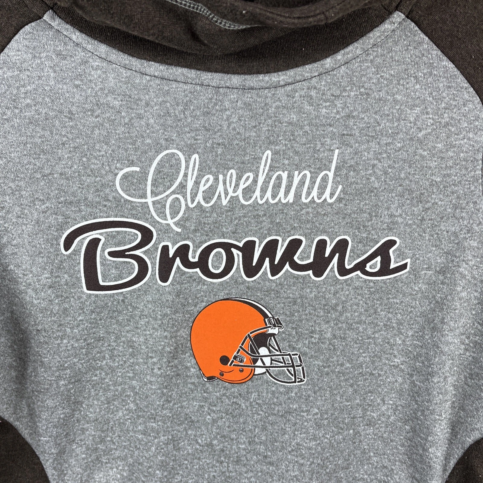 VETEMENTS Felpa con cappuccio Cleveland Browns NFL grigia collo cappuccio ragazza taglia media 10 12 abbigliamento squadra
