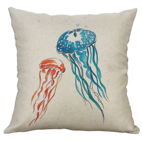 Ocean Mandala pillowcase Coastal Jewels Indoor Square Throw Pillow Cover - Picture 22 of 27