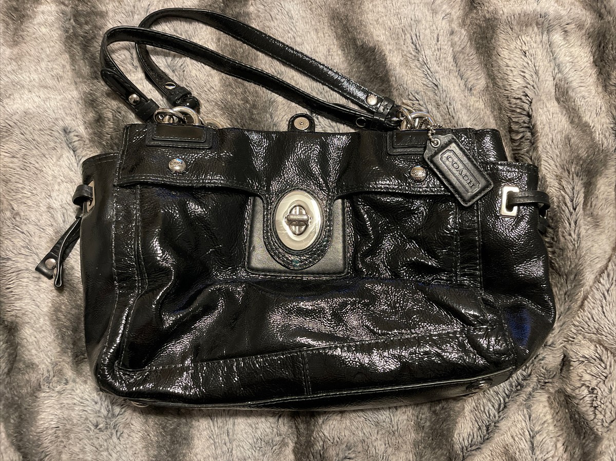 Coach Black patent leather shoulder bag | eBay