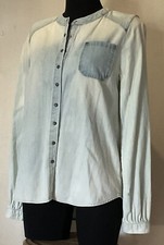 Lightweight Washed Denim Snap Closure Shirt-Made in the USA-Size Large