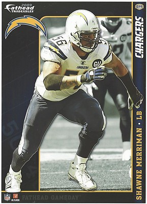 SHAWNE MERRIMAN SAN DIEGO CHARGERS MARYLAND TERPS FATHEAD TRADEABLES 2009 G99