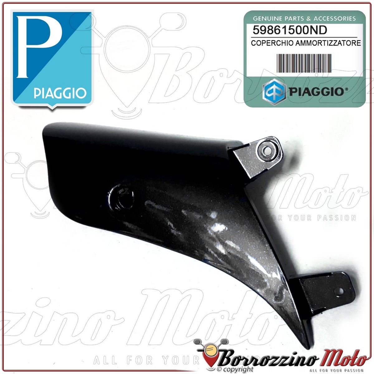 COPERCHIO AMMORTIZZATORE ANTERIORE NERO 79A ORIGINALE VESPA