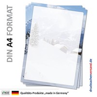 Motivpapier Briefpapier (Winter-5049 Din A4 100 Blatt) Winterlandschaft Bergwelt