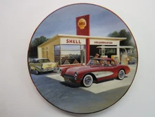 Decorative Plate 57 Heaven Shell Gas Station by Jack Schmitt 1993 General Motors