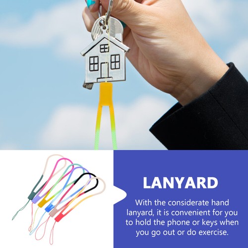 6 Pcs Phone Lanyard Silicone Key Geflochtenes Silikon -Lanyard Mini-Lanyard - 第 4/12 張圖片