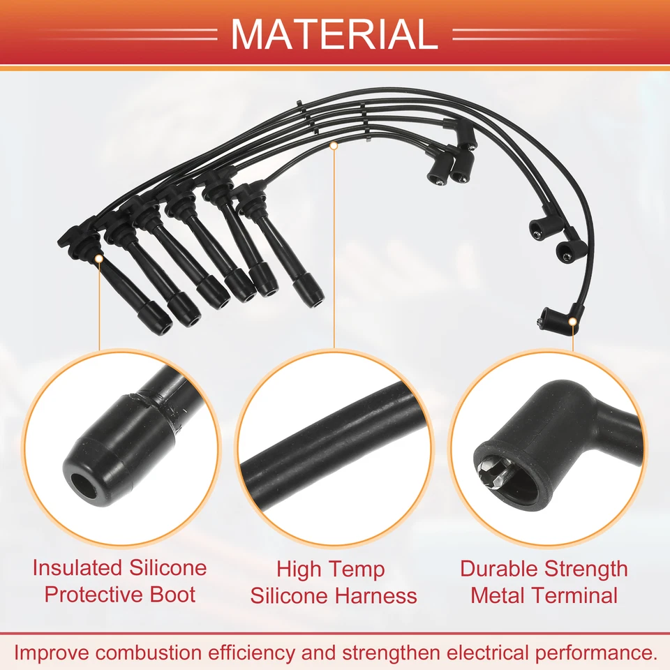 6 Pcs Spark Plug Wire Ignition Coil Cable No.2750137B00 for Hyundai Sonata 99-05 - Image 4 of 4