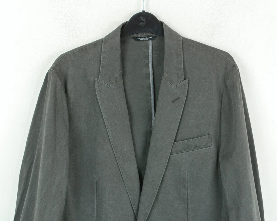 Abrigo Blazer Dolce & Gabbana Nuevo con Etiquetas Hombres Reino Unido 36 EE. UU. Lino Algodón XS UE 46 Foto 2 de 4
