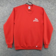 VTG Bob Evans Sweatshirt Mens Medium Red Russell Athletic Made in USA 80s 90s