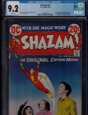 SHAZAM! #2  CGC 9.2 White Pages  1st Mr. Mind & Mr. Tawny  1973 DC Comics