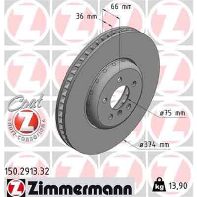 2x ZIMMERMANN Formula F Bremsscheibe 150.2913.32