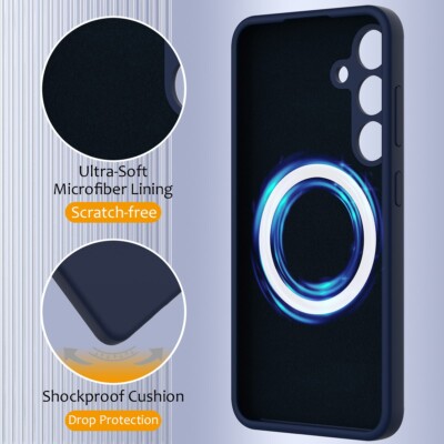 High Grade Silicone Magnetic Phone Case Fits Samsung Galaxy S24 FE SM-S721U1 USA