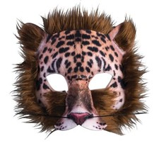 Deluxe Leopard Face Mask Costume Accessory