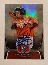 Bryce Brentz Signed Bowman #BPP92 2012 Card Boston Red Sox Auto MLB RAD