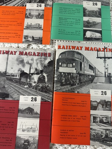 Folletos Railwayana Vintage The Railway Magazine 19613 x 8 - Imagen 3 de 6