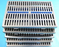 GERMAN 5 DENTAL AUTOCLAVE STERILIZATION CASSETTE RACK BOX TRAY FOR 20 INSTRUMENT