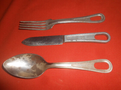 cutlery set antique military silverware