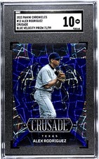 2023 Panini Chronicles Crusade #12 Alex Rodriguez BLUE VELOCITY /99 SGC 10 GEM
