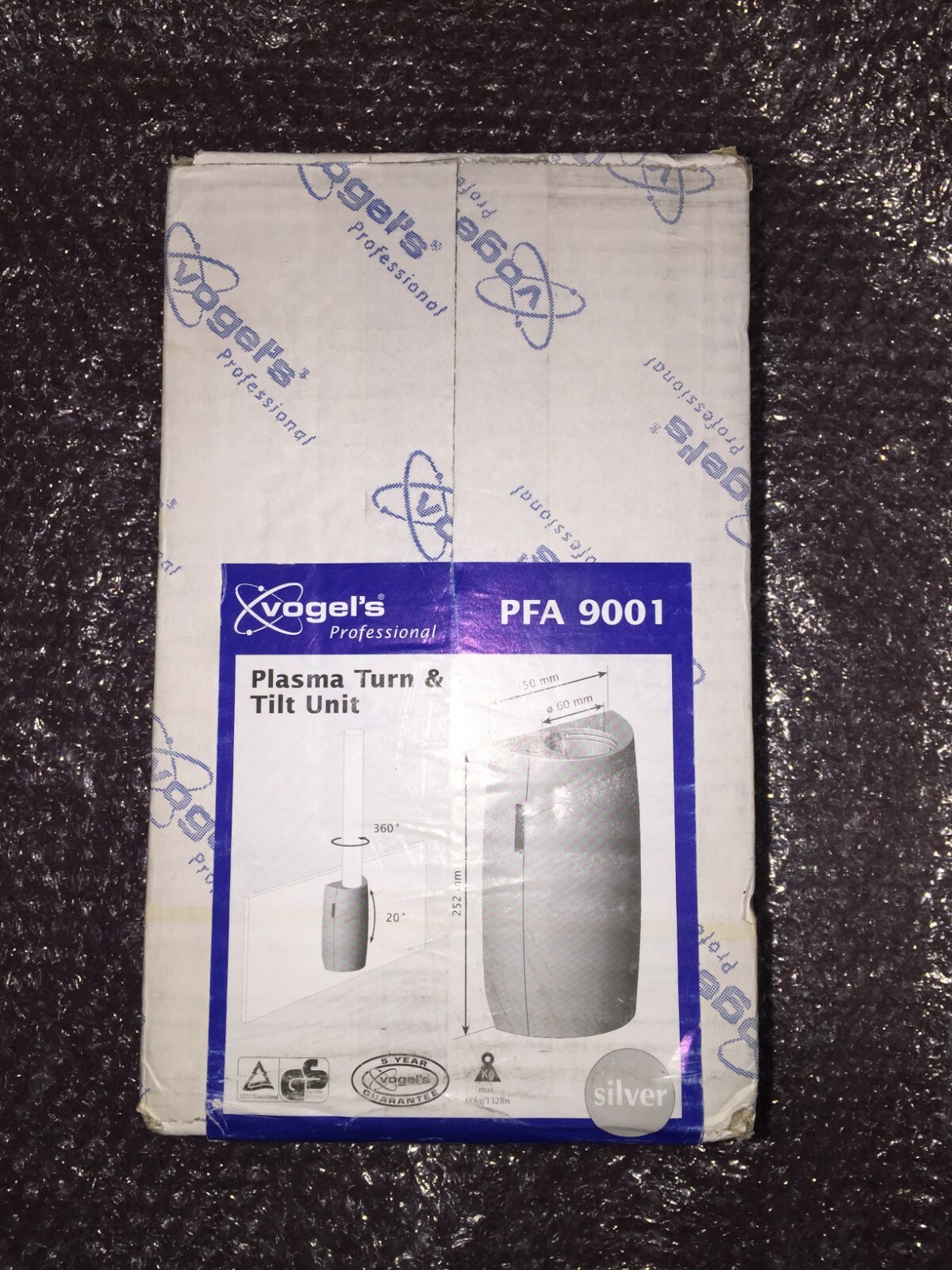 Support mural Vogel's PFA 9001 pour supprimer les reflets et ajuster la hauteur d'écran