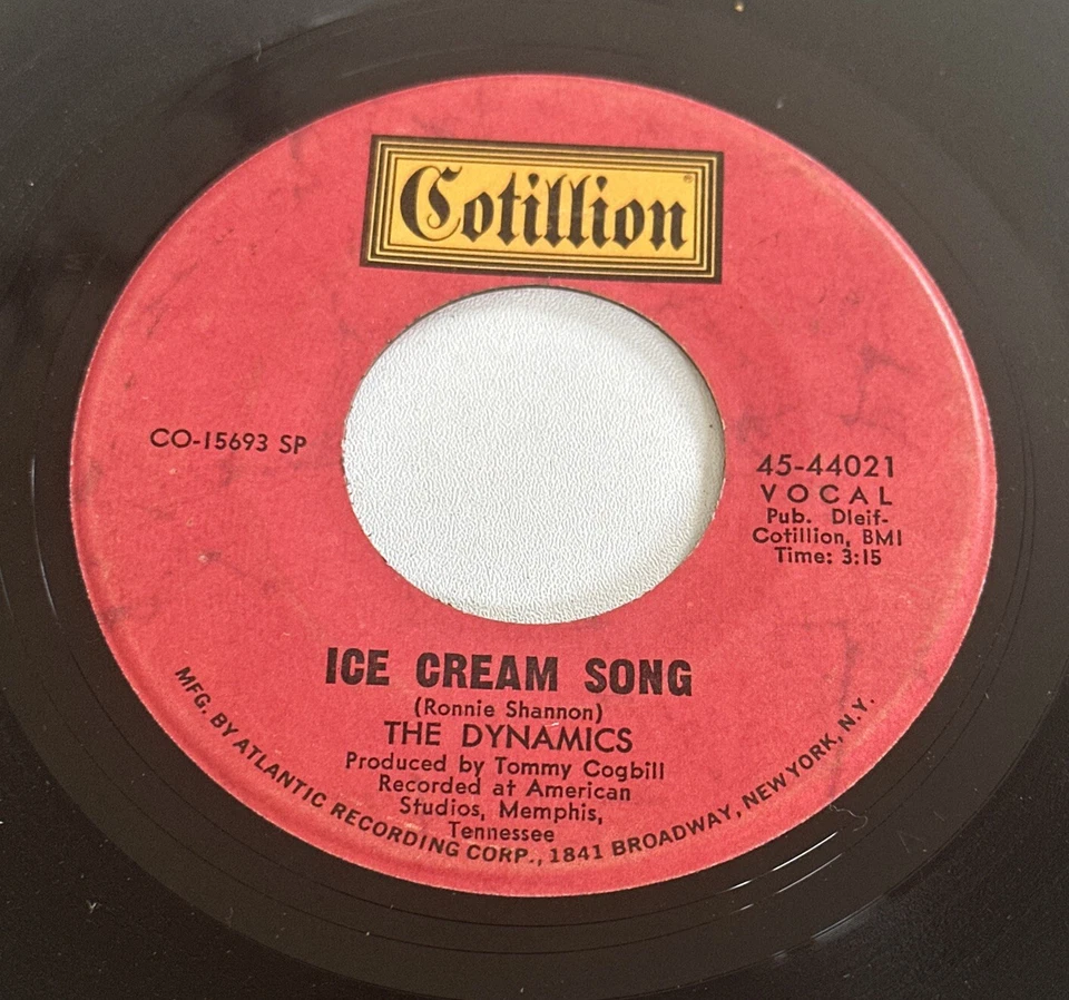 The Dynamics - Ice Cream Song 7” Soul Funk Vinyl Record VG+ Condition - Image 3 of 4