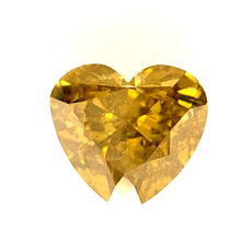 Rare Diamond 3.01CT Natural Fancy Deep Yellow Heart Cut Brilliant GIA Certified 2491.69 per carat