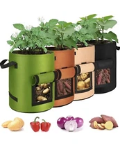 Beautyflower Fabric Grow Bags 4 Pack 10 Gallon Bags