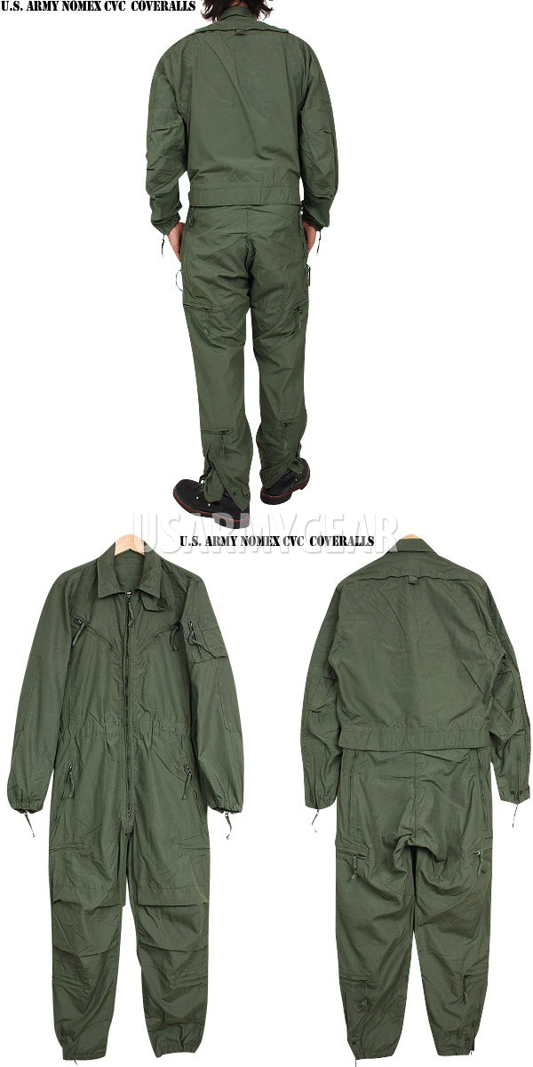 US Army Military OD Green Nomex Combat Vehicles Crewman Coveralls