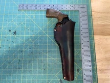 R/H Leather Cross Draw Revolver  Holster 8” length