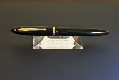 Restored Sheaffer Balance Black Fountain Pen, Full Length, Lifetime 14 K Nib
