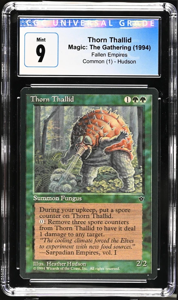 Set of 3 1994 SEQUENTIAL Magic MTG Fallen Empires Thorn Thallid CGC 9 Mint - Image 4 of 4