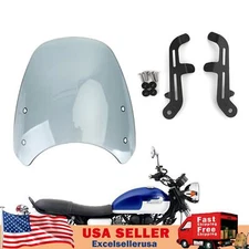 ABS Plastic Motor Windshield WindScreen Fit For Bonneville T100 T120 Gray