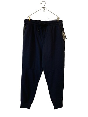 NEW! LEG3ND MEN'S COMFORT FIT ACTIVE JOGGER BIG SIZE 2X NAVY MOISTURE MANAGEME