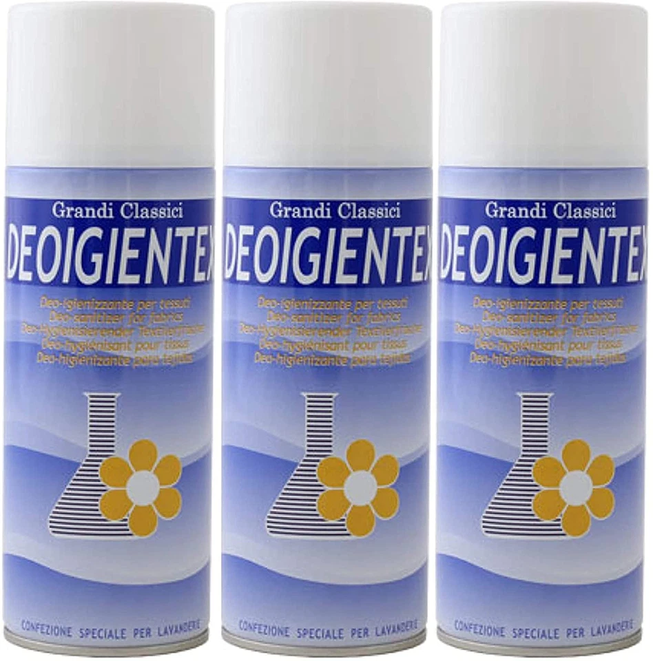 3 X Rampi DEOIGIENTEX Deodorante Igienizzante Tessuti ambienti Antitarme 400 ml