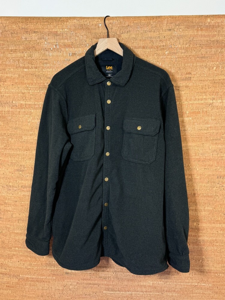 LEE OVERSHIRT Regular Fit Large Washed Black 100% Polyester