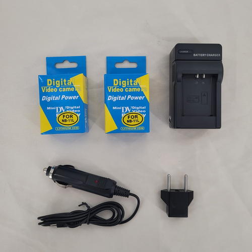 Power Battery (2-Pack) and Charger for Canon NB-11L, NB-11LH