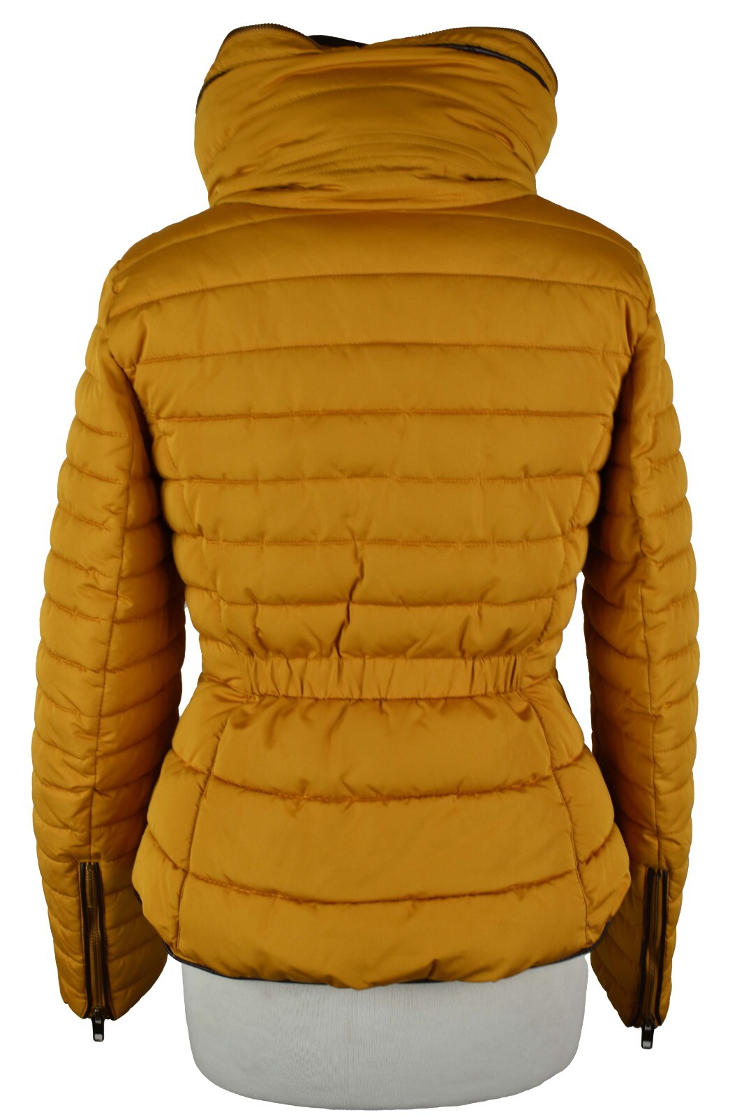 ZARA Basic Yellow Padded Jacket size S Womens Ful… - image 3