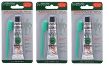 Clubman Pinaud Moustache Wax With Free Brush/Comb Neutral, 0.5 Oz - PACK OF 3