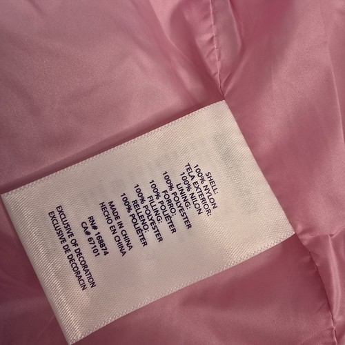 LANDS' END GIRLS PACKABLE PUFFER JACKET M 5 Pink New $110 - Picture 6 of 8