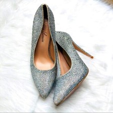 Lauren Lorraine Samantha Silver Studded Heels