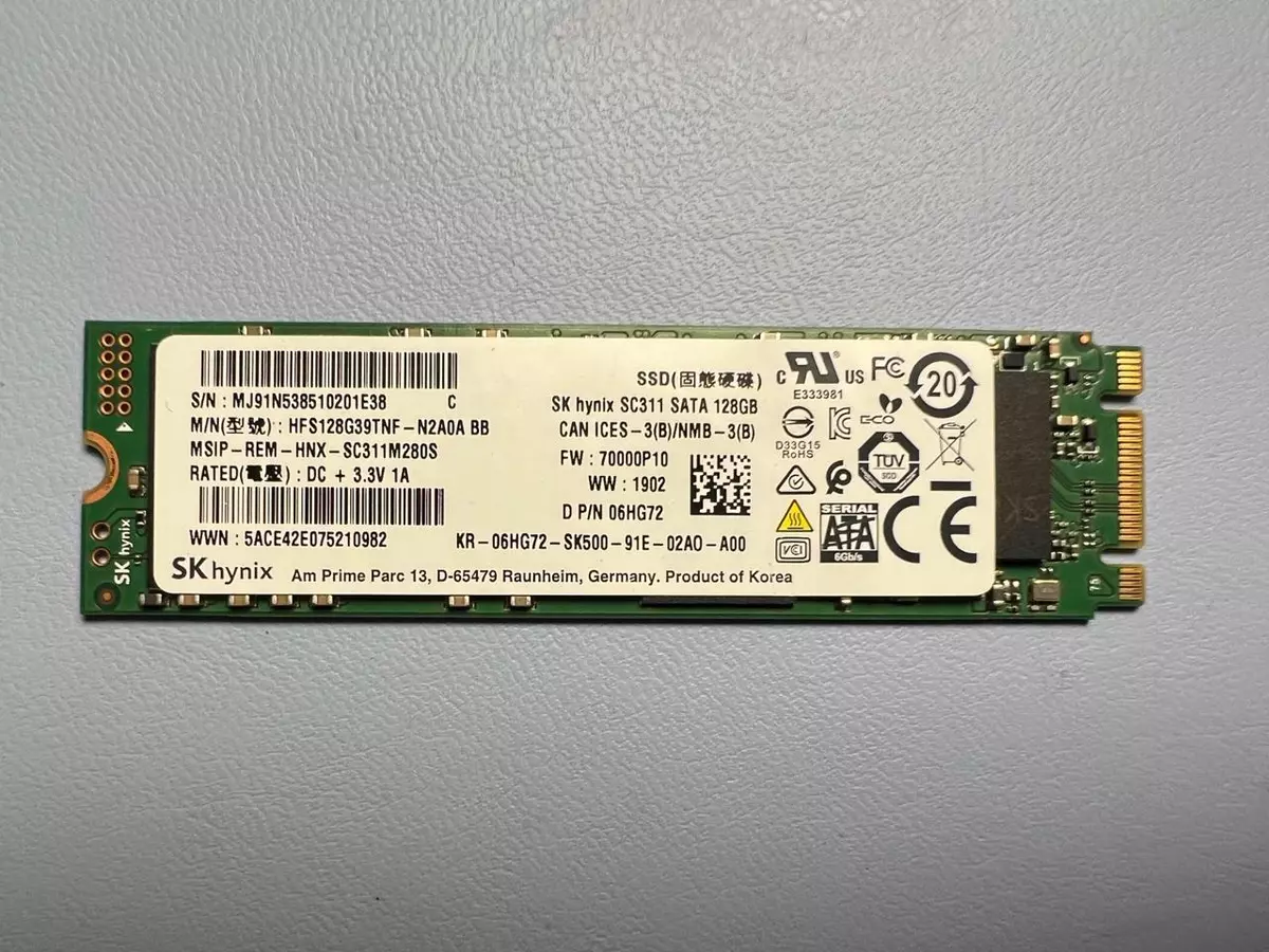 SK Hynix 128GB SSD SC311 M.2 HFS128G39TNF N2A0A BB MSIP REM HNX SC311M280S SATA