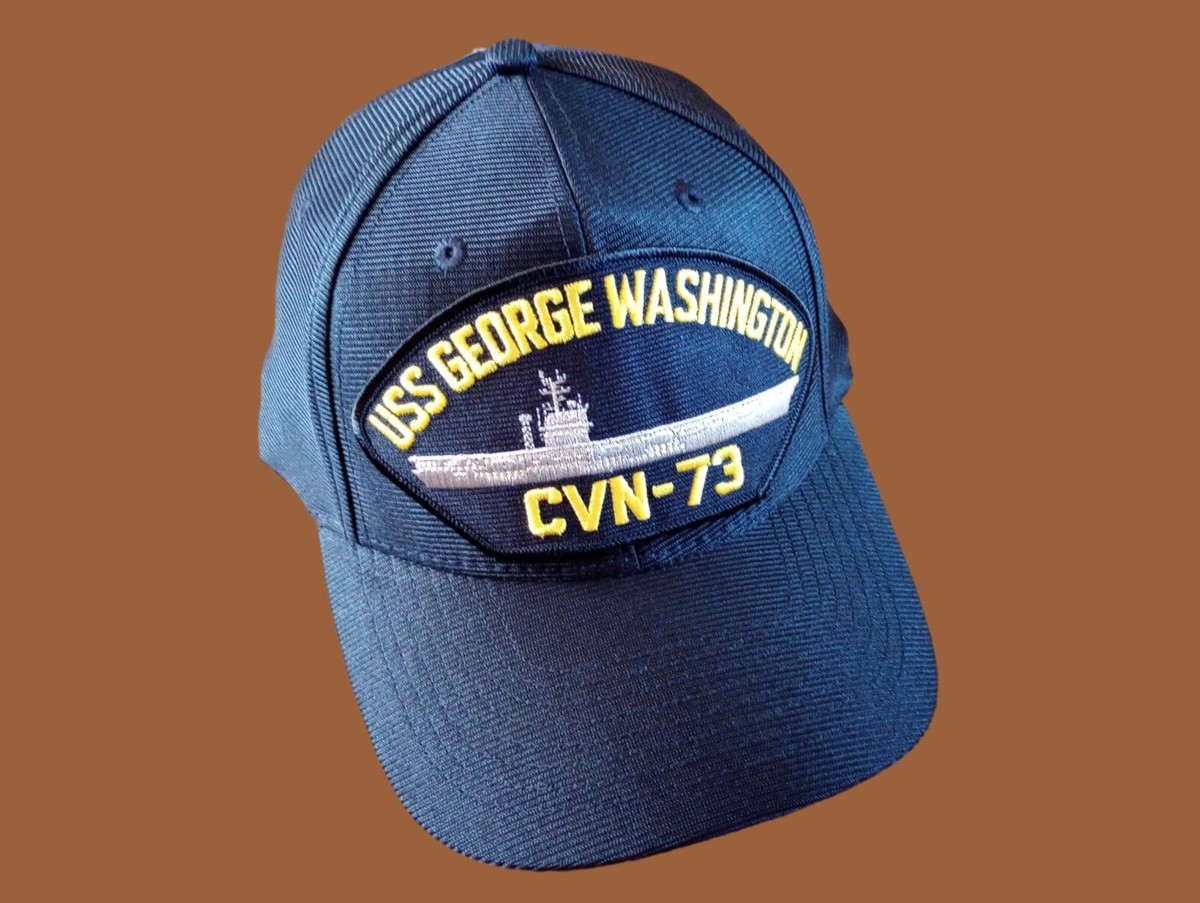 USS E WASHINGTON キャップ USS GEORGE WASHINGTON CVN-73 NAVY SHIP HAT U.S MILITARY OFFICIAL