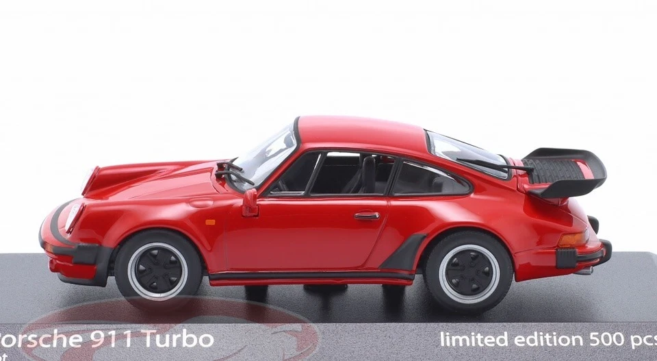 New 1977 Porsche 911 (930) Turbo Red 1:43 Minichamps Limited Diecast Car Model - Image 4 of 4