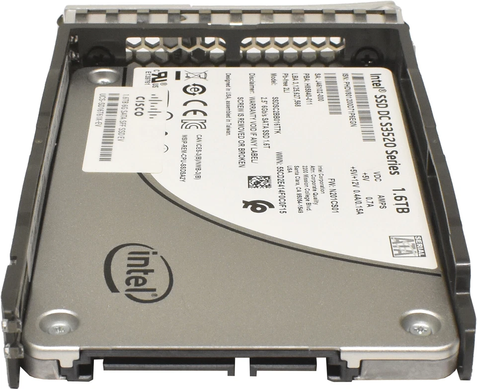Cisco Intel DC S3520 1.6TB 2.5" 6G SATA SSD SSDSC2BB016T7K UCS-SD16T61X-EV - Bild 4 von 4