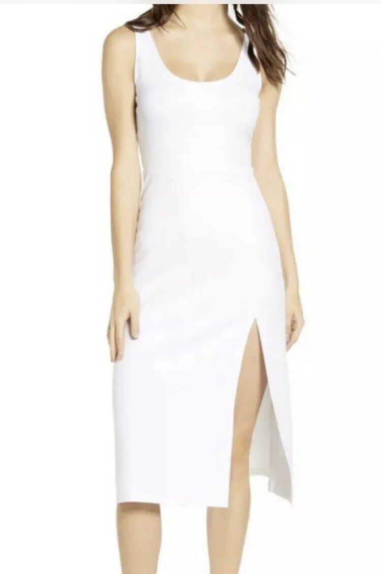 Leith Midi Sheath Dress Scoop Neck 